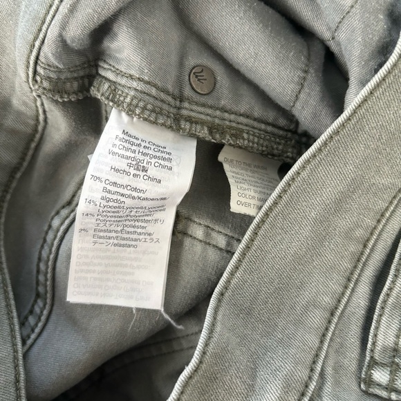 Madewell 9" High Rise Skinny Denim Ankle Button Fly Greyish Sage Green Size 27 - Picture 9 of 9